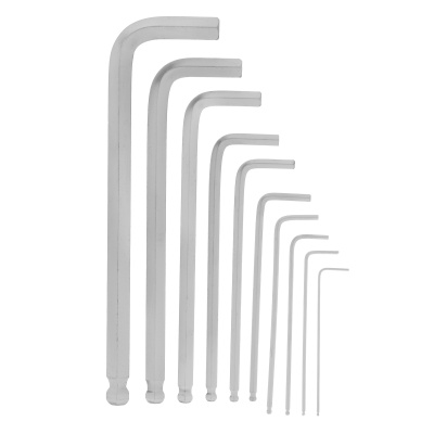 Набор ключей имбусовых HEX, 1.5-12 мм, CrV, 10 шт, удлиненных, шарообразный наконечник, с сатинированным покрытием, чехол Matrix по ценам производителя в Уфе с доставкой по всей России