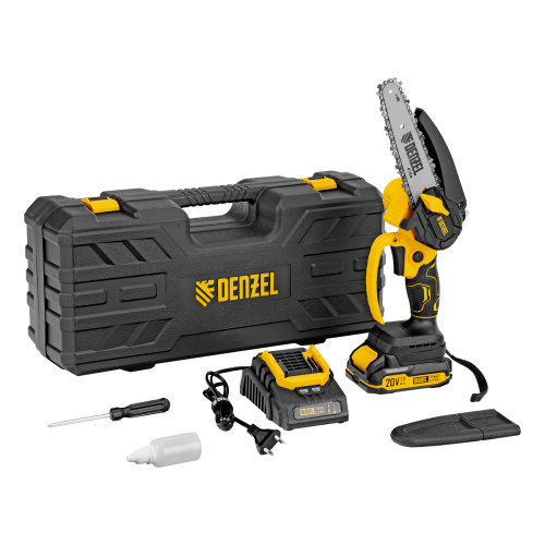 Цепная мини-пила аккумуляторная бесщет., CCS-150, шина 150 мм, Li-Ion, 20 В Denzel по ценам производителя в Уфе с доставкой по всей России