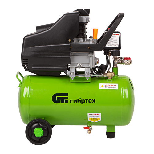 Компрессор воздушный КК-1500/24, 1.5 кВт, 198 л/мин, 24 л, прямой привод, масляный Сибртех по ценам производителя в Уфе с доставкой по всей России