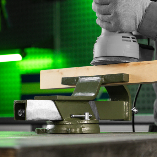 Тиски слесарные, 200 мм, стальные, поворотные Сибртех по ценам производителя в Уфе с доставкой по всей России