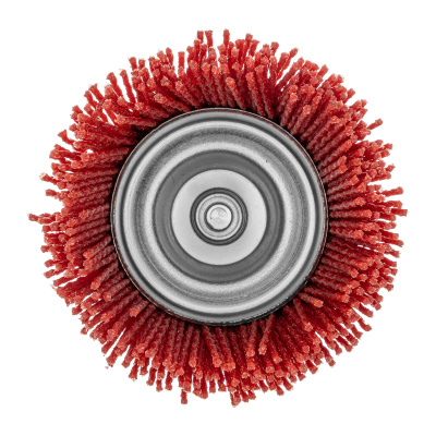 Щетка для дрели, 75 мм, Чашка, со шпилькой, нейлоновая щетина Denzel по ценам производителя в Уфе с доставкой по всей России