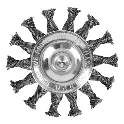 Щетка для дрели, 75 мм, плоская со шпилькой, крученая металлическая проволока Matrix по ценам производителя в Уфе с доставкой по всей России