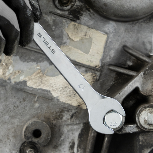 Набор ключей комбинированных, 8-19 мм, 8 шт, CrV, матовый хром Stels по ценам производителя в Уфе с доставкой по всей России