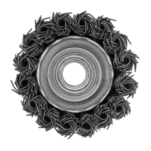 Щетка для УШМ, 65 мм, М14, "чашка", крученая проволока 0.8 мм Matrix по ценам производителя в Уфе с доставкой по всей России