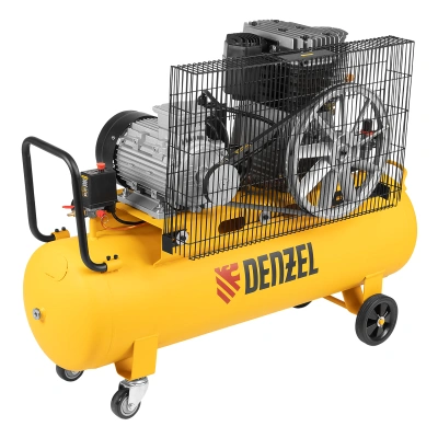 Компрессор воздушный, ременный привод BCI4000-T/100, 4.0 кВт, 100 литров, 690 л/мин Denzel по ценам производителя в Уфе с доставкой по всей России