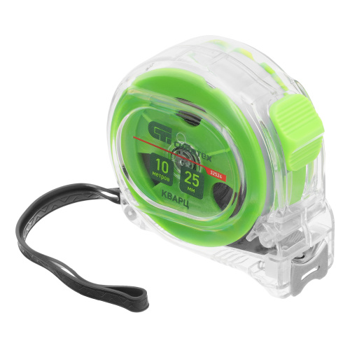Рулетка Кварц,прозрачный корпус,амортизатор,10 м х 25 мм Сибртех по ценам производителя в Уфе с доставкой по всей России