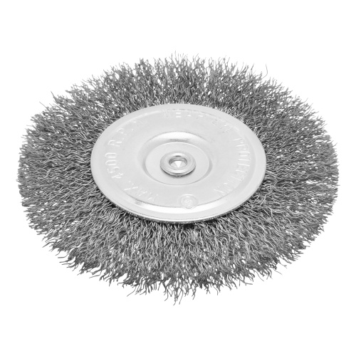 Щетка для дрели 100 мм, плоская со шпилькой, витая проволока Сибртех по ценам производителя в Уфе с доставкой по всей России