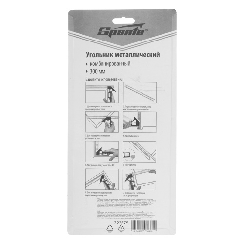 Угольник, 300 мм, металлический, комбинированный Sparta по ценам производителя в Уфе с доставкой по всей России