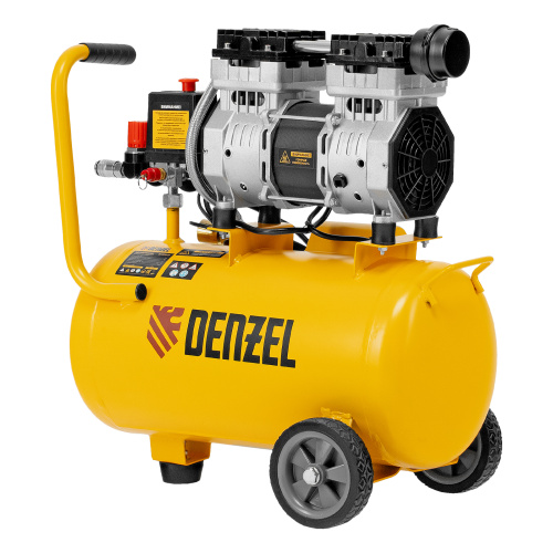Компрессор DLS950/24 безмаслянный малошумный 950 Вт, 165 л/мин, ресивер 24 л Denzel по ценам производителя в Уфе с доставкой по всей России