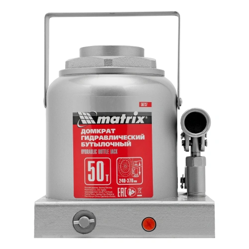 Домкрат гидравлический бутылочный, 50 т, высота подъема 240-370 мм Matrix по ценам производителя в Уфе с доставкой по всей России