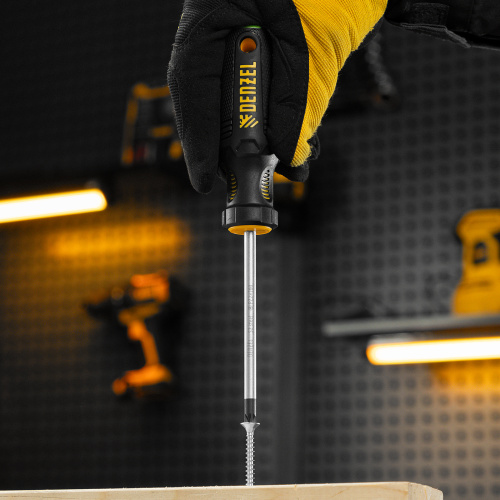 Отвертка, PZ2x100 мм, S2, 3к рукоятка Denzel по ценам производителя в Уфе с доставкой по всей России