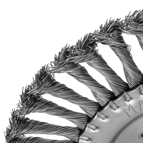 Щетка для УШМ 200 мм, посадка 22.2 мм, плоская, крученая проволока 0.5 мм Matrix по ценам производителя в Уфе с доставкой по всей России