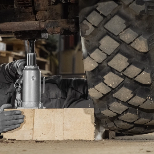 Домкрат гидравлический бутылочный, 12 т, h подъема 230-465 мм Matrix купить в Москве с доставкой по всей России | ProtosMarket.ru