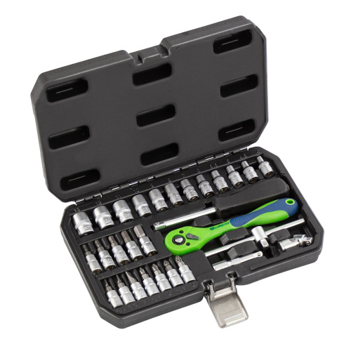 Набор инструментов 29 предметов, CrV, 1/4" Сибртех по ценам производителя в Уфе с доставкой по всей России