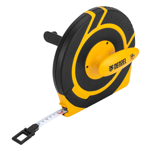 Рулетка геодезическая 50 м х 15 мм, закрытый корпус, фиберглассовая лента Denzel по ценам производителя в Уфе с доставкой по всей России