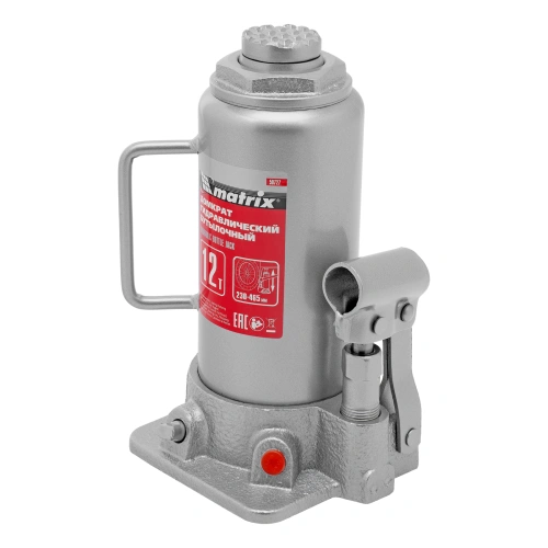 Домкрат гидравлический бутылочный, 12 т, высота подъема 230-465 мм Matrix по ценам производителя в Уфе с доставкой по всей России