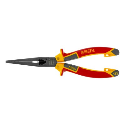 Длинногубцы прямые, диэлектрические рукоятки до 1000 В, трехкомпонентные рукоятки, 205мм Denzel по ценам производителя в Уфе с доставкой по всей России