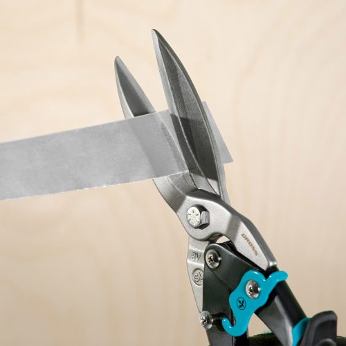 Ножницы по металлу "Piranha", 270 мм, прямой проходной рез, сталь СrMo, двухкомпонентные рукоятки Gross по ценам производителя в Уфе с доставкой по всей России