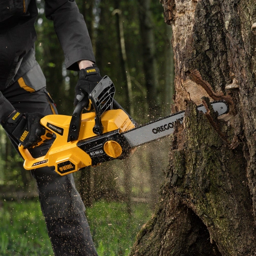 Пила цепная  аккумуляторная  бесщет., RCS 400-62, 400 мм, Li-ion, 62В Denzel по ценам производителя в Уфе с доставкой по всей России