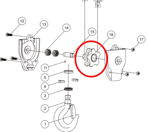 Грузовой вал звёздочка крюковой подвески 0202 по ценам производителя в Уфе с доставкой по всей России
