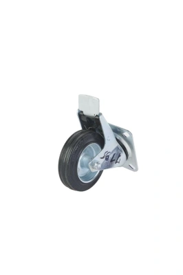 Колесо поворотное усиленное резина SRCB 42 100 мм с тормозом купить в Москве с доставкой по всей России | ProtosMarket.ru