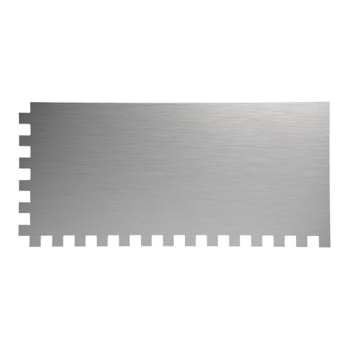 Гладилка стальная, 280 x 130 мм, зеркальная полировка, пластмастмассовая ручка, зуб 10 x 10 мм Matrix по ценам производителя в Уфе с доставкой по всей России