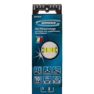 Уровень алюминиевый, 800 мм, усиленный с ударопрочными заглушками, рукоятки, 3 глазка Gross по ценам производителя в Уфе с доставкой по всей России