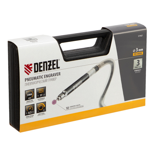 Пневматический гравер PE54000, 54000 об/мин, 3 мм, 57 л/мин Denzel по ценам производителя в Уфе с доставкой по всей России