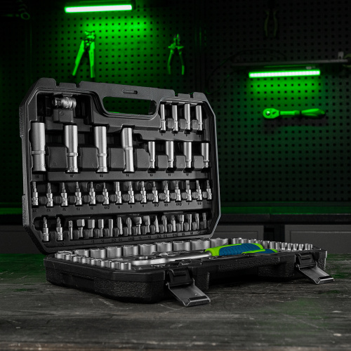 Набор инструментов, 1/2", 1/4", пластиковый кейс, 94 предмета// Сибртех по ценам производителя в Уфе с доставкой по всей России