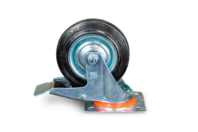 Колесо поворотное резина SCb 63 160 мм с тормозом (N) по ценам производителя в Уфе с доставкой по всей России
