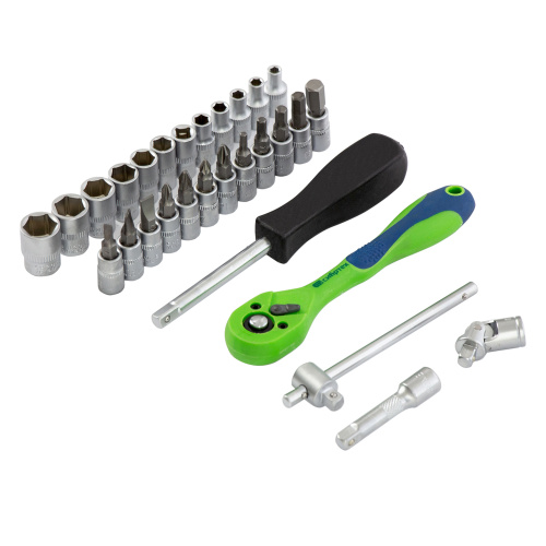 Набор инструментов 29 предметов, CrV, 1/4" Сибртех по ценам производителя в Уфе с доставкой по всей России