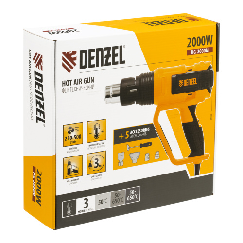 Фен технический HG-2000M, 2000 Вт, 3 режима Denzel по ценам производителя в Уфе с доставкой по всей России