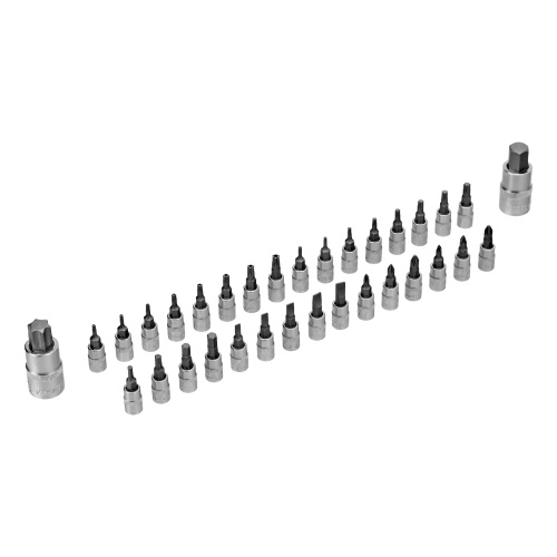 Набор инструментов, 1/2", 1/4", CrV, S2, пластиковый кейс, 194 предмета Denzel по ценам производителя в Уфе с доставкой по всей России