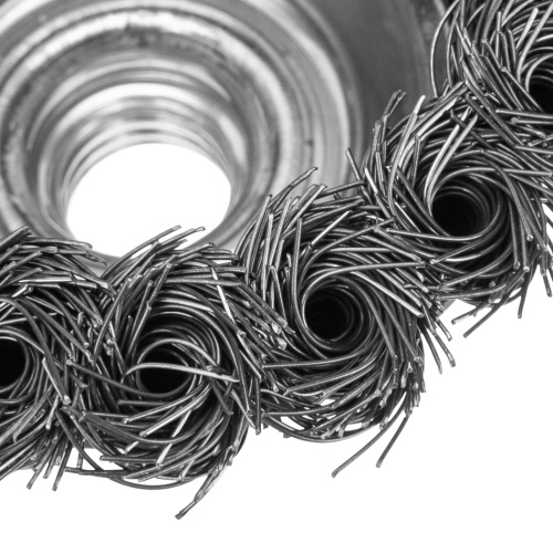 Щетка для УШМ, 75 мм, М14, "чашка", крученая проволока 0.35 мм Matrix по ценам производителя в Уфе с доставкой по всей России