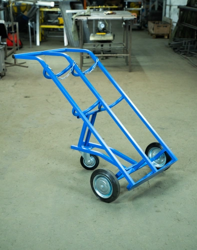 Тележка для газовых баллонов TOR ГБ-2, 2 баллона (250 литые колеса + 160 поворотное) по ценам производителя в Уфе с доставкой по всей России