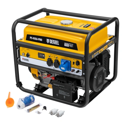 Генератор бензиновый PS-95EA-PRO, 9,5 кВт, 230 В, 40 л, разъём ATS, эл.старт Denzel по ценам производителя в Уфе с доставкой по всей России