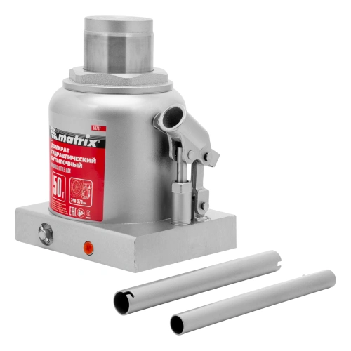 Домкрат гидравлический бутылочный, 50 т, высота подъема 240-370 мм Matrix по ценам производителя в Уфе с доставкой по всей России