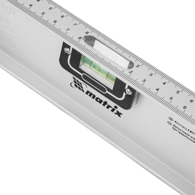 Уровень алюминиевый "Рельс", 400 мм, 3 глазка (1 поворотный) Matrix по ценам производителя в Уфе с доставкой по всей России