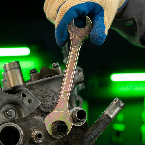 Набор ключей рожковых 6-32 мм, 12 шт, желтый цинк Сибртех по ценам производителя в Уфе с доставкой по всей России