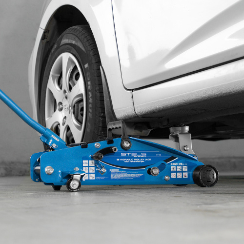 Домкрат гидравлический подкатной с фиксатором, 2.5 т, Safety Pin, 140-385 мм, в кейсе Stels по ценам производителя в Уфе с доставкой по всей России