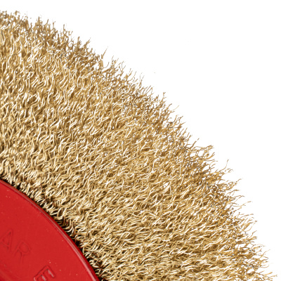 Щетка для точила, 200 мм, посадка 32 мм, плоская, латунированная витая проволока Matrix по ценам производителя в Уфе с доставкой по всей России