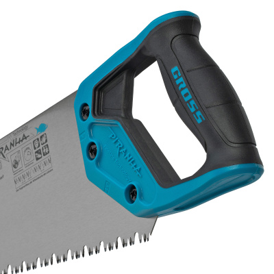Ножовка по дереву "Piranha", 550 мм, сегментное строение рабочей кромки, 7-8 TPI, зуб-3D, двухкомпонентная рукоятка Gross по ценам производителя в Уфе с доставкой по всей России