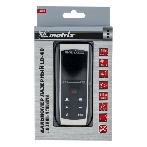 Лазерный дальномер LD-40,40 м,с электронным угломером Matrix по ценам производителя в Уфе с доставкой по всей России
