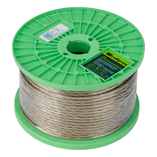 Трос металлополимерный прозрачный ПР-5.0, толщина 4.0 мм, катушка 100 метров Сибртех по ценам производителя в Уфе с доставкой по всей России