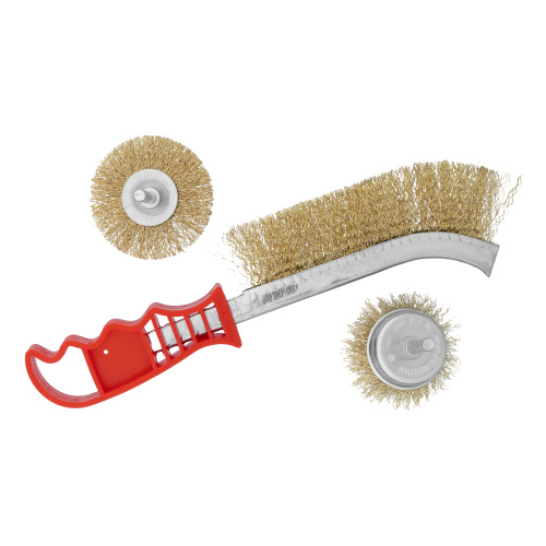 Набор щеток для дрели, 3 шт, 1 плоская, 65 мм, 50 мм "чашка", ручная металлическая Matrix по ценам производителя в Уфе с доставкой по всей России