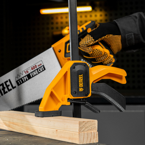 Струбцина F-образная, быстрозажимная, 300 х 80 мм, усиленный нейлоновый корпус Denzel по ценам производителя в Уфе с доставкой по всей России