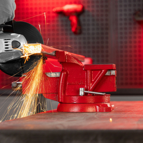 Тиски слесарные, 100 мм, поворотные, с наковальней Matrix по ценам производителя в Уфе с доставкой по всей России