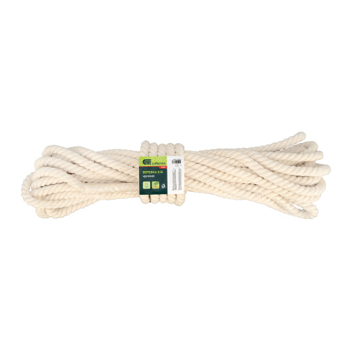 Веревка х/б, D 10 мм, L 11 м, крученая, 211 кгс Сибртех по ценам производителя в Уфе с доставкой по всей России
