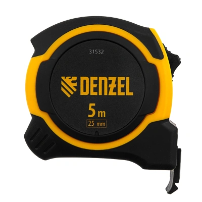 Рулетка 5м х 25мм, двухкомп. корпус, магнитный обрезиненный зацеп Denzel по ценам производителя в Уфе с доставкой по всей России