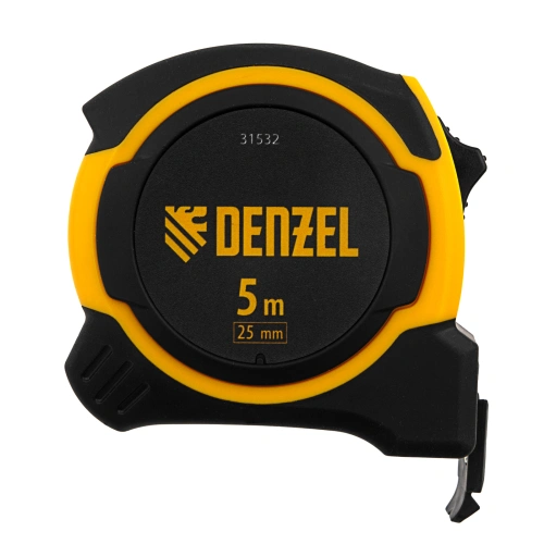 Рулетка 5м х 25мм, двухкомп. корпус, магнитный обрезиненный зацеп Denzel по ценам производителя в Уфе с доставкой по всей России